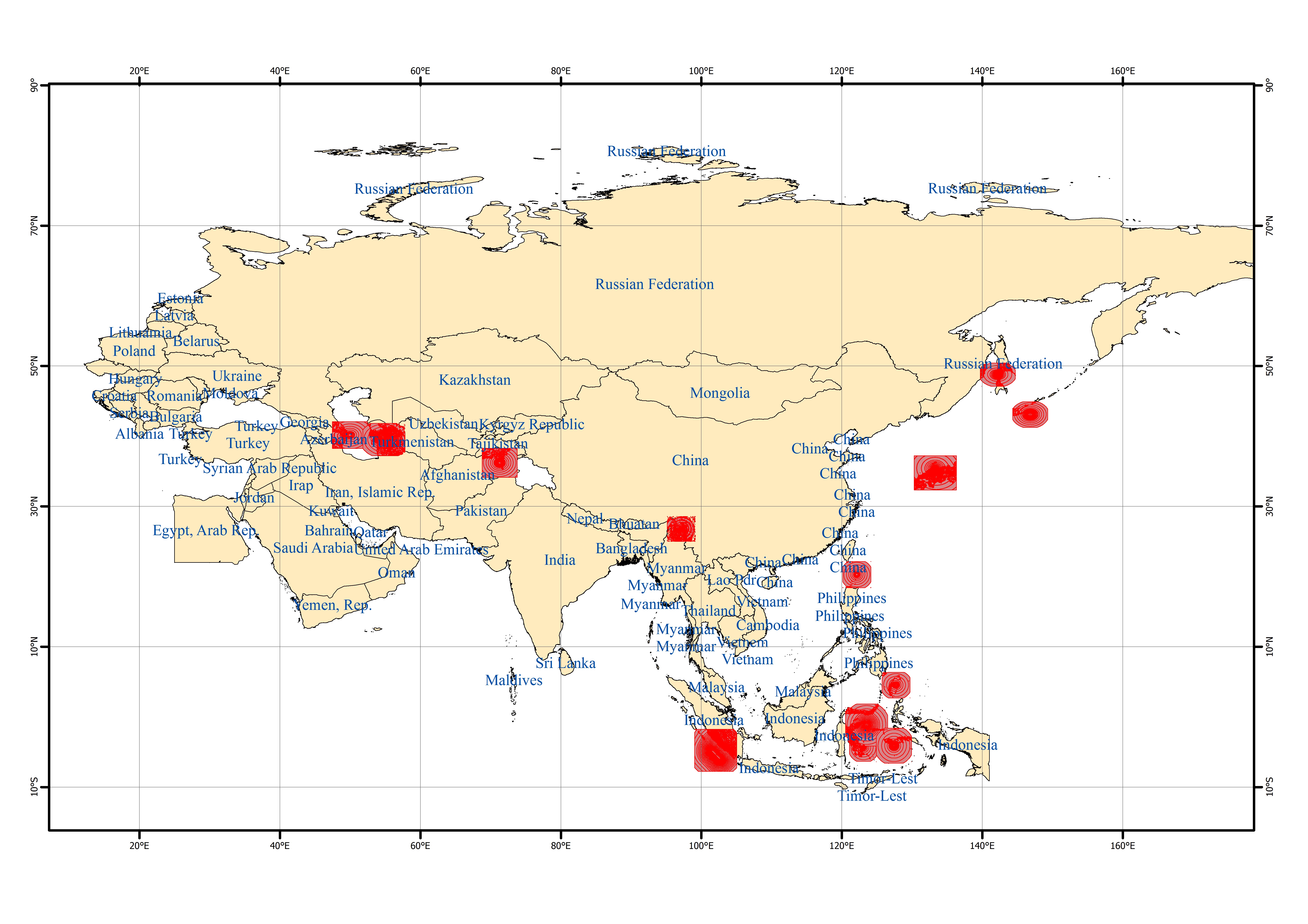 Spatio-temporal Distribution of Earthquake Disaster in the Belt and Road Area of 2000