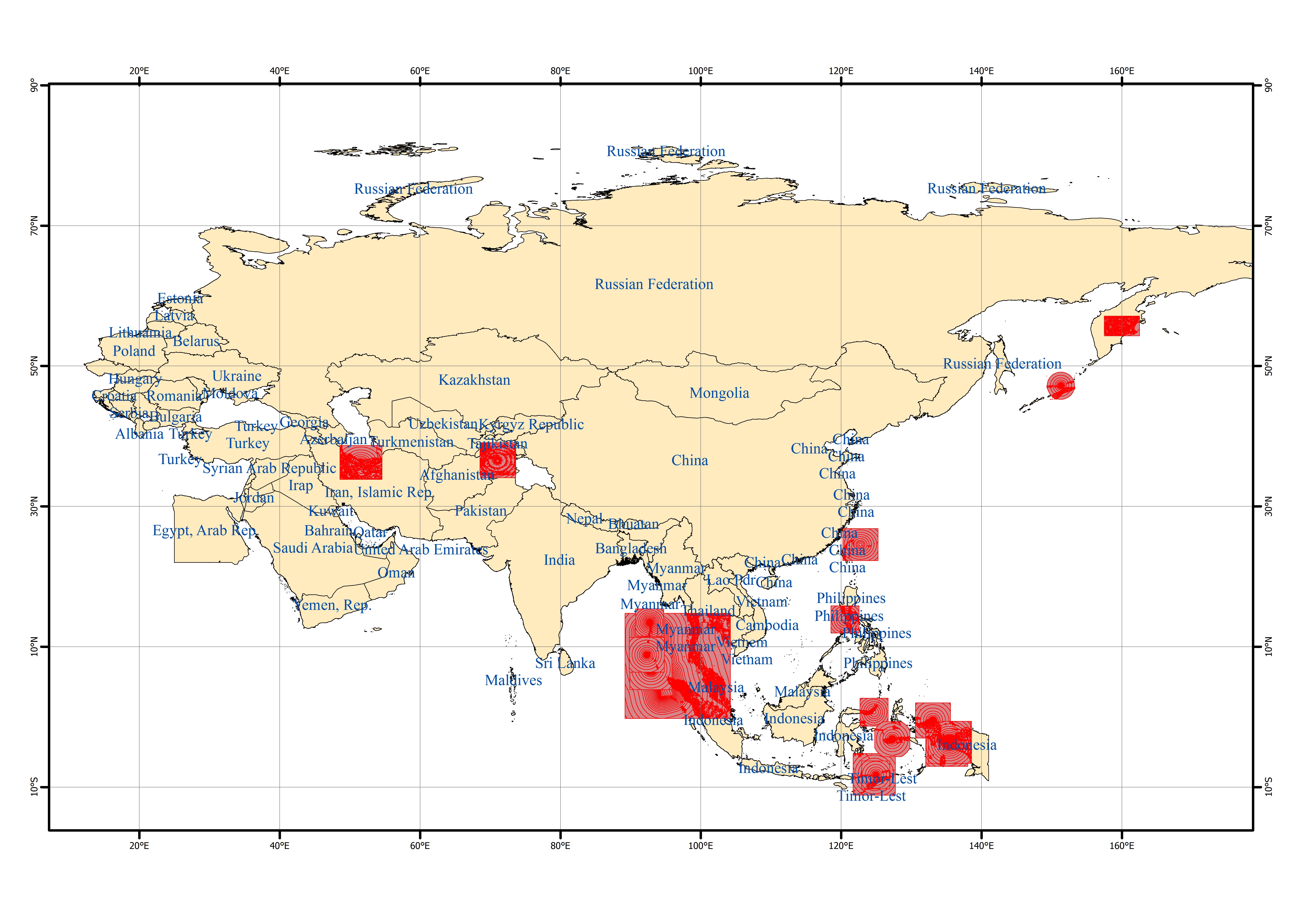 Spatio-temporal Distribution of Earthquake Disaster in the Belt and Road Area of 2004