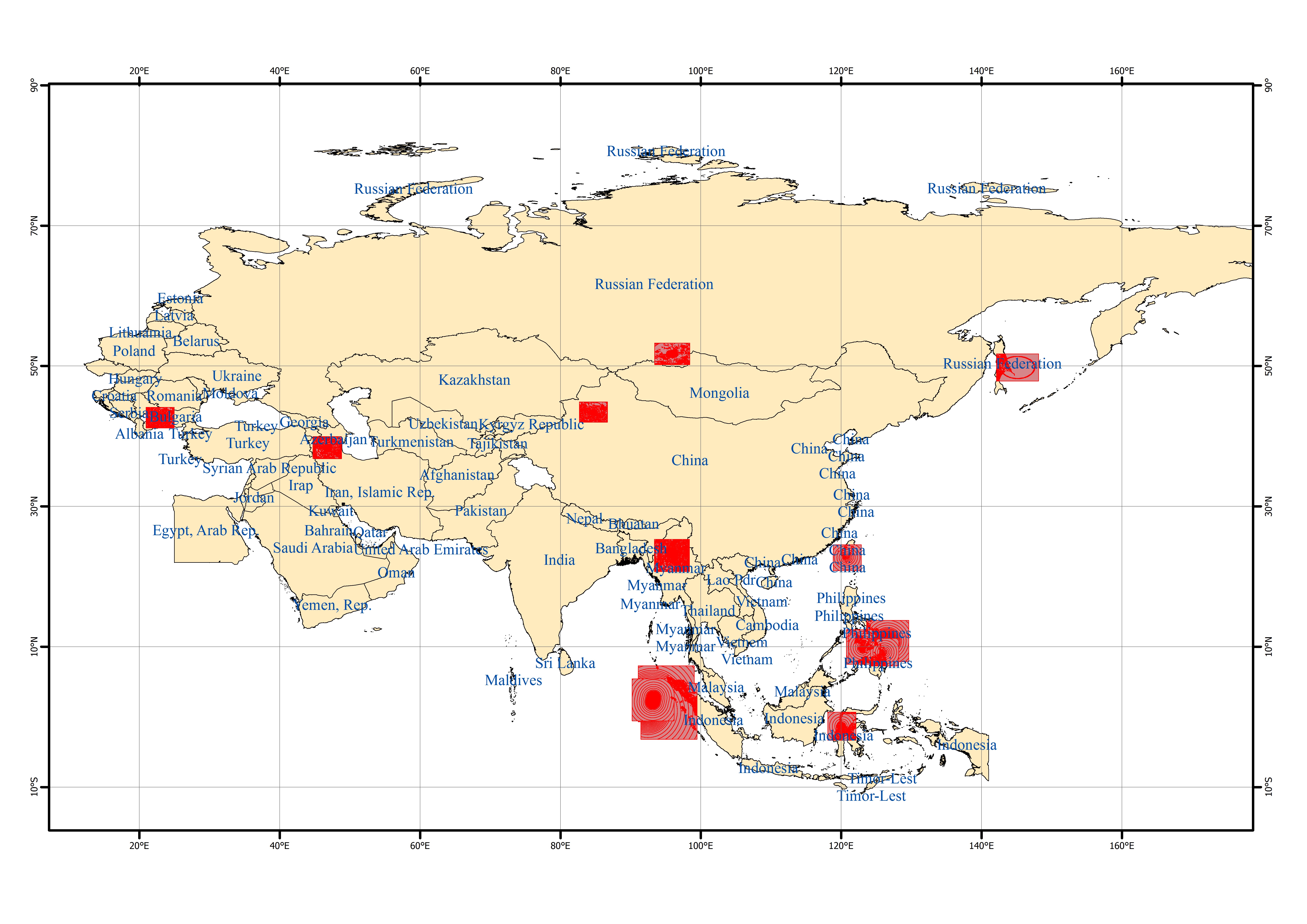 Spatio-temporal Distribution of Earthquake Disaster in the Belt and Road Area of 2012