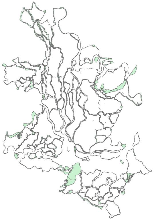 Dataset of changes in spatial distribution of polders around Dongting Lake, China (1949–2013)