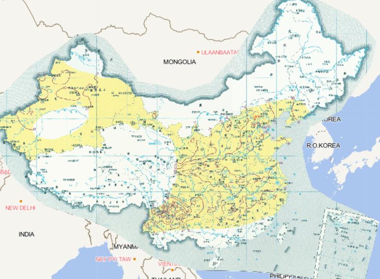 Online map of meteorological conditions of cotton wilt disease occurrence in China
