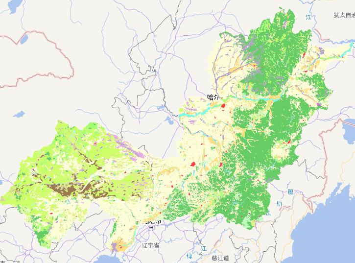 Online map of landuse of Songliao basin