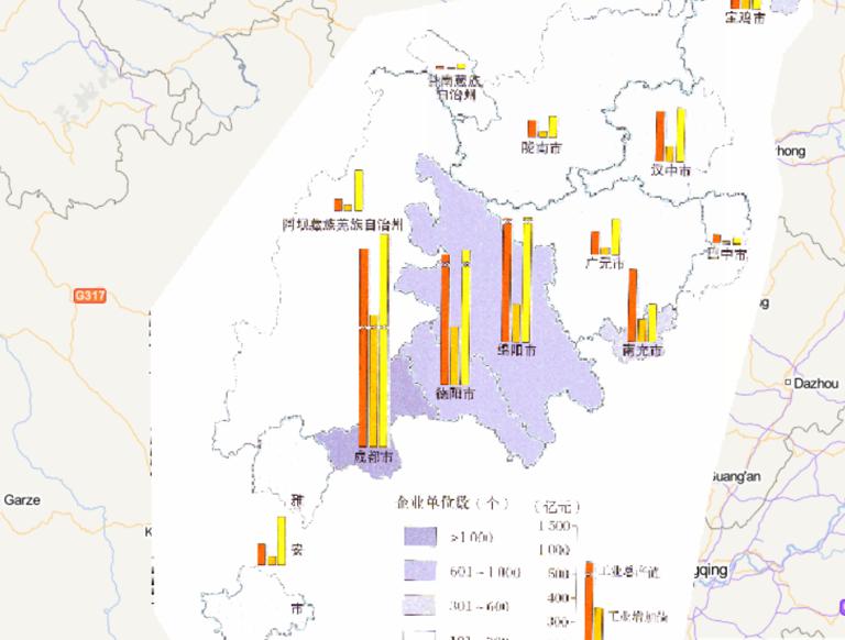 Online map of main indicators of state-owned and Non-state-owned Industrial Enterprises in Wenchuan disaster area in China