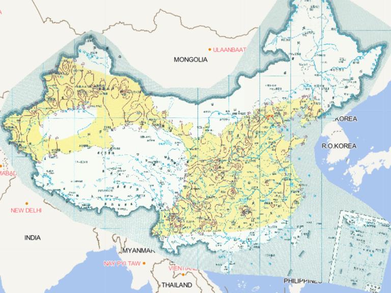 Online map of meteorological conditions of cotton bollworm occurrence in China