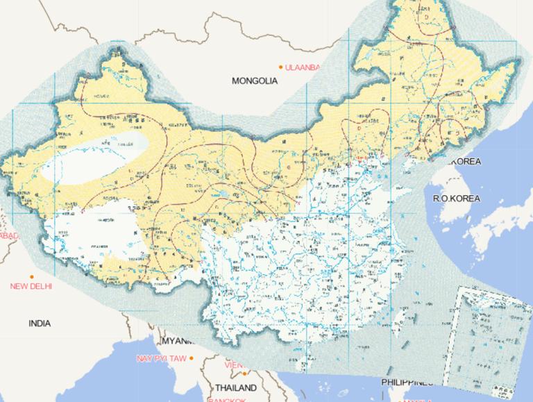 Online map of severe drought frequency during the jointing period of spring wheat in China