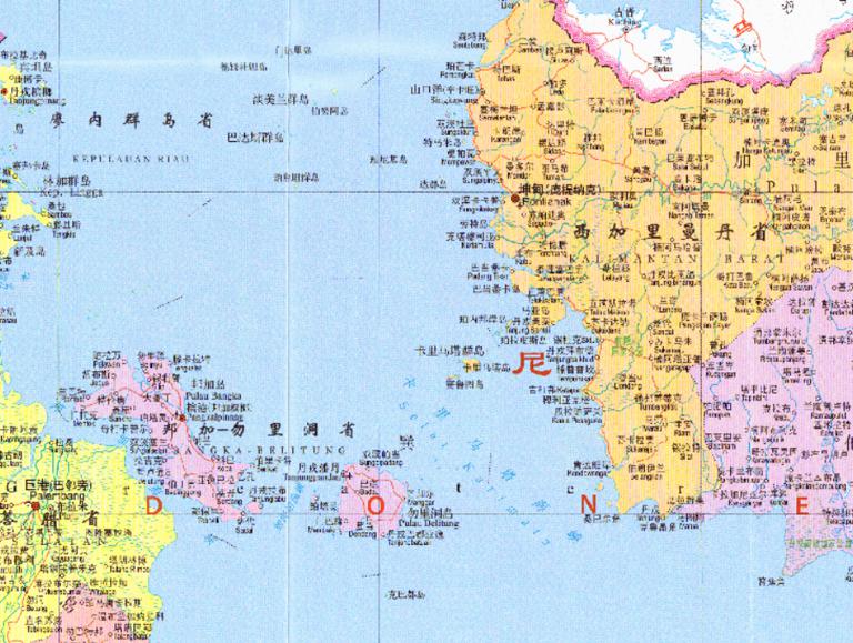 Online map of Indonesia, East Timor