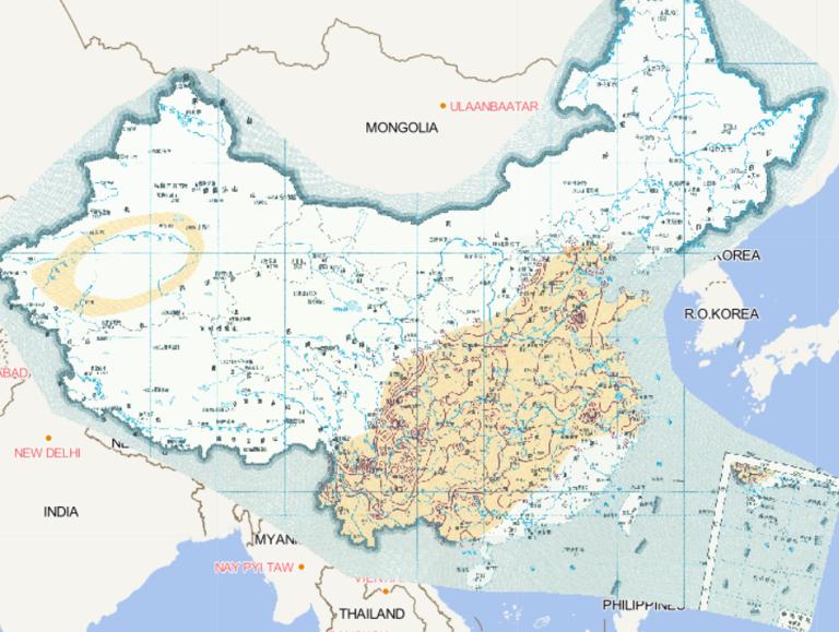 Online map of meteorological conditions of summer corn borer occurrence in China