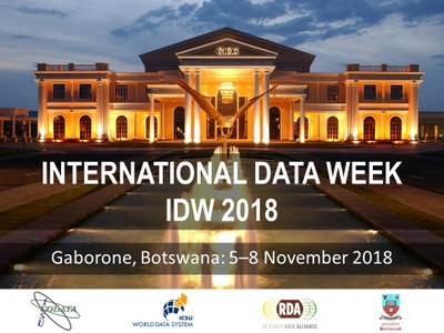 The Disaster Risk Reduction Knowledge Service team of IKCEST attended the International Data Week 2018