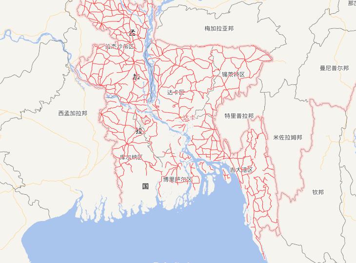 People's Republic of Bangladesh highway online map