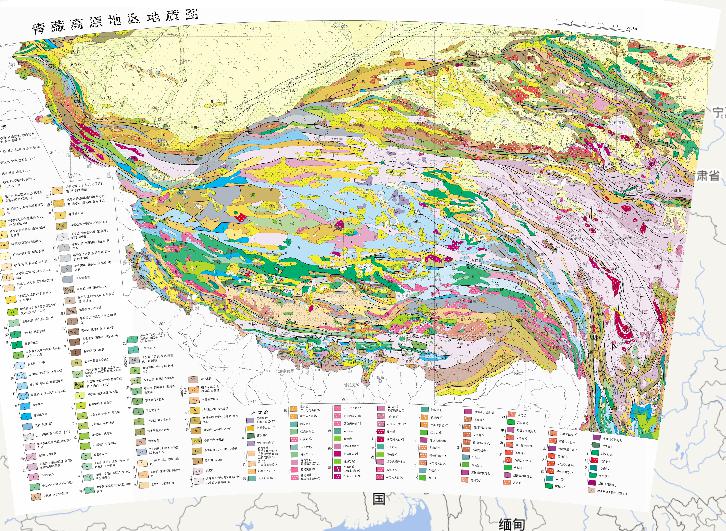 Online Geological map of Qingzang Tibet Plateau of China