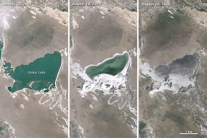 Shrinking lakes on the Mongolian Plateau