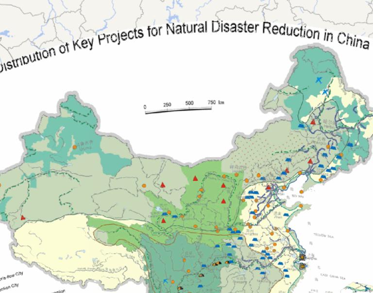 China's major disaster mitigation projects distributed online map