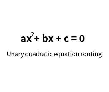 Unary quadratic equation rooting online calculator
