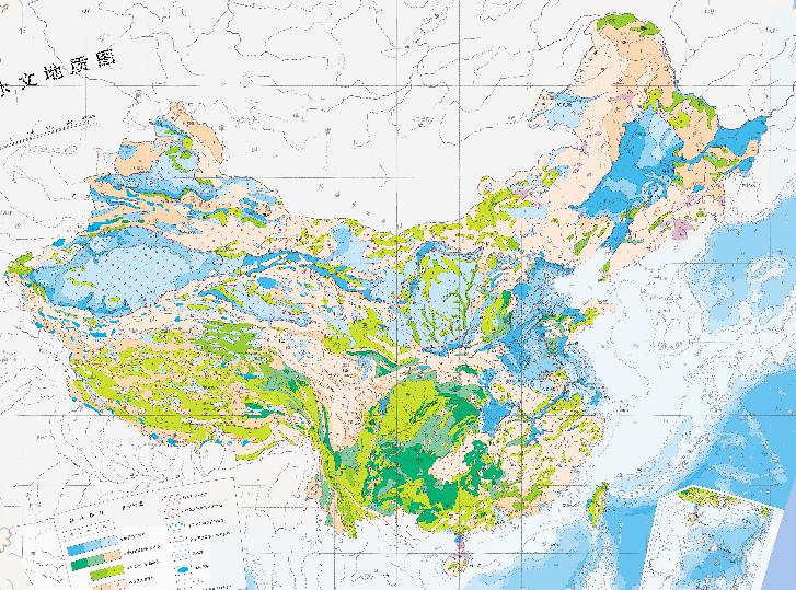 Hydrographic map of China