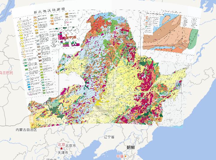 Geological online map of northeast China