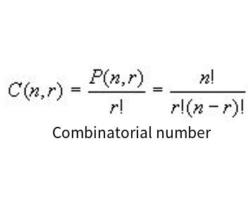 Combination number-factorial online calculator