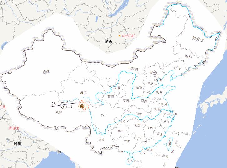 Qinghai Yushu earthquake disaster area online map(2010)