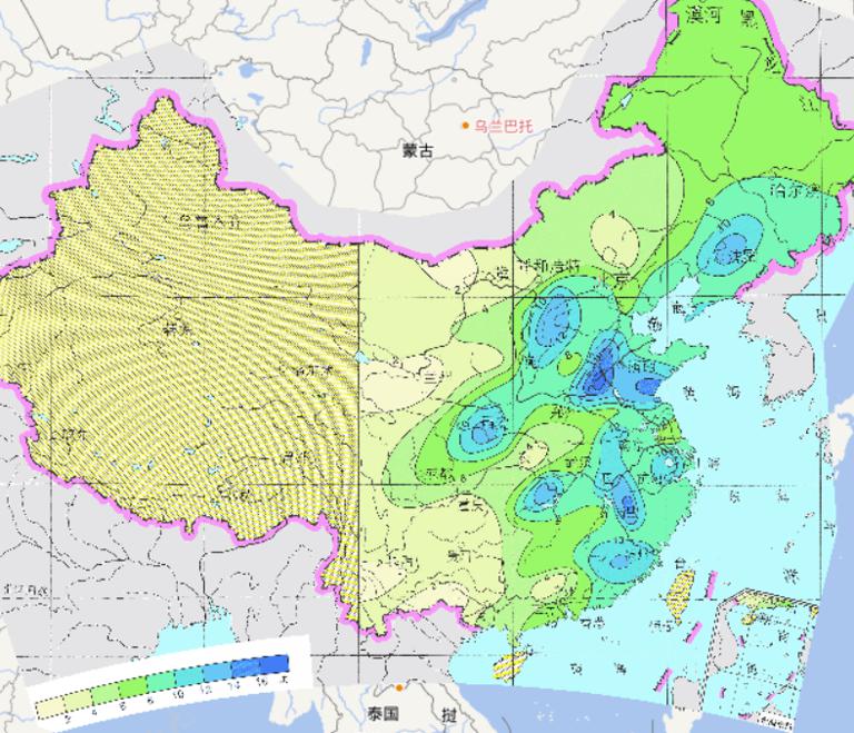 Online map of big waterlogging frequency in drought and flood disasters in China in recent 500 years
