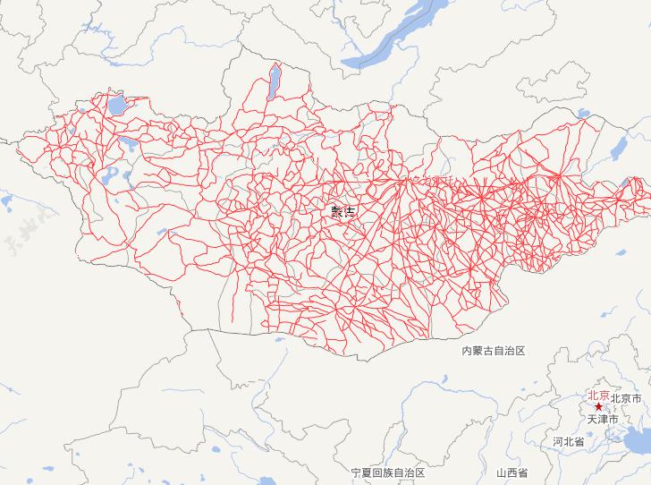 Online Map of Inner Mongolia Highway