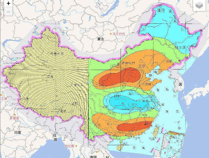 Online map of drought and waterlogging disasters in the past 500 years, the waterlogging of the Yangtze River Basin in North China, Southern China
