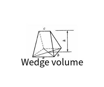 Wedge volume online calculator