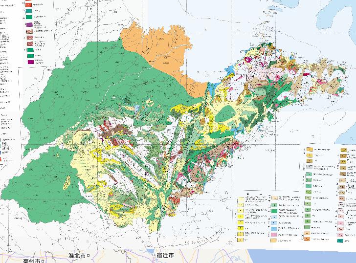 Geological online map of Shandong Province, China