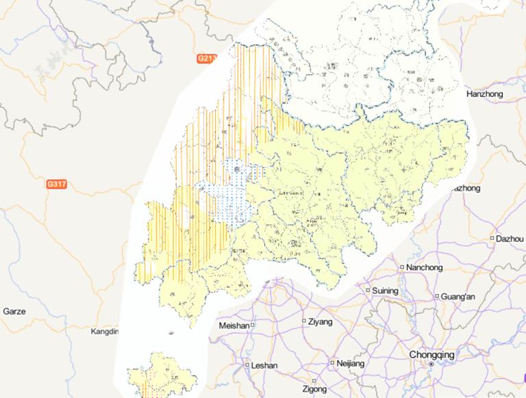 Online map of ethnic groups in Wenchuan disaster area in China