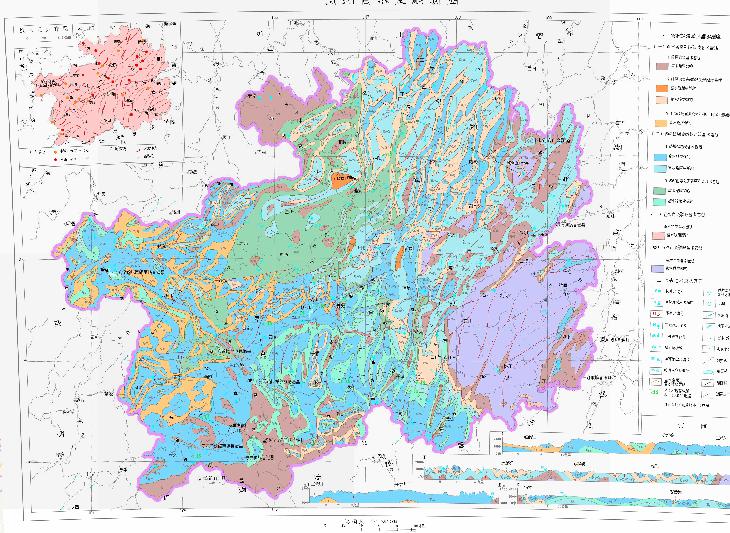 Hydrogeological online map of Guizhou Province, China