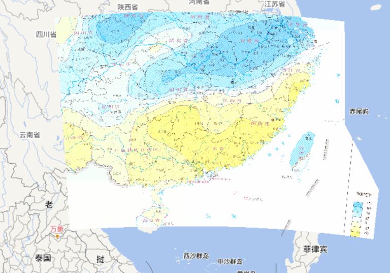 Online map of the difference between the mid and late ten days' rainfall in July and the average level during the flood disaster period in South China(2010)