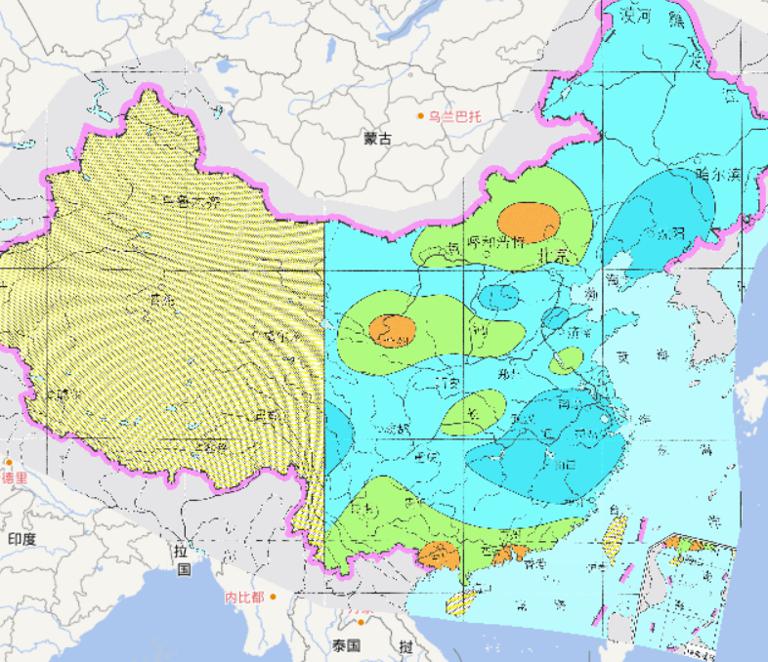 Online map of drought and flood disaster multi rain and waterlogging in the country  in China in the past 500 years