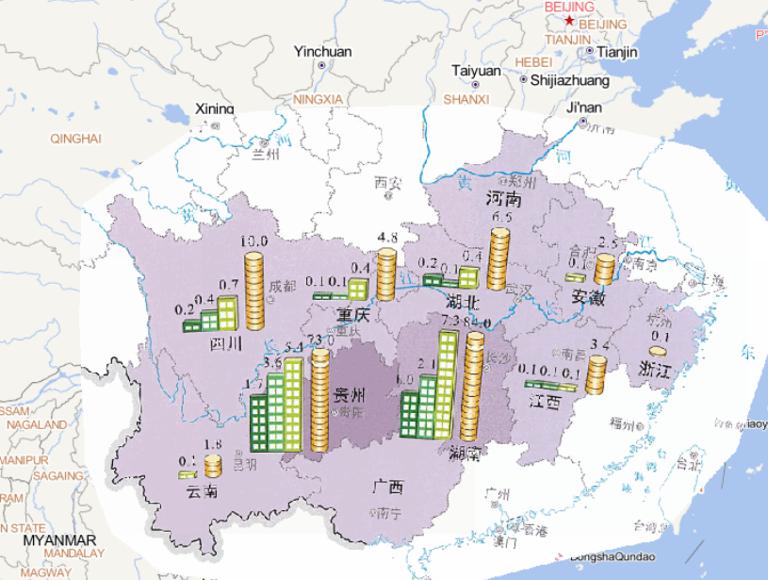 Online map of house damage and economic losses caused by flood disaster in southern China in mid July 2014
