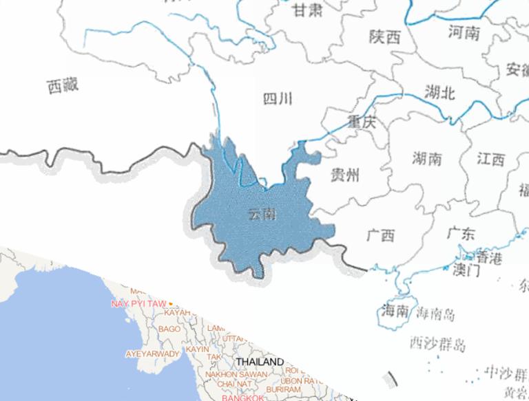 Online map of flood and debris flow disasters in Yunnan Province in early July 2014