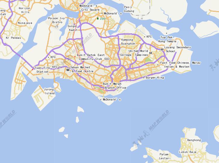 Online Map of Singapore Railway
