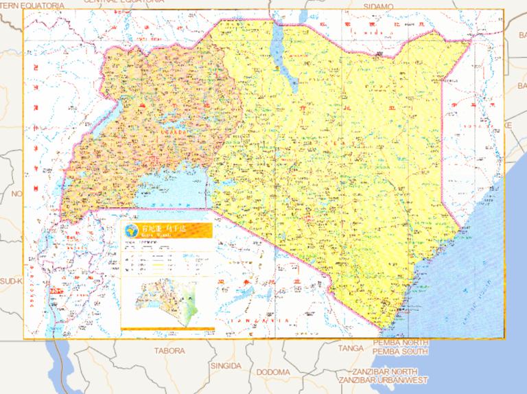 Kenya, Uganda Online Map