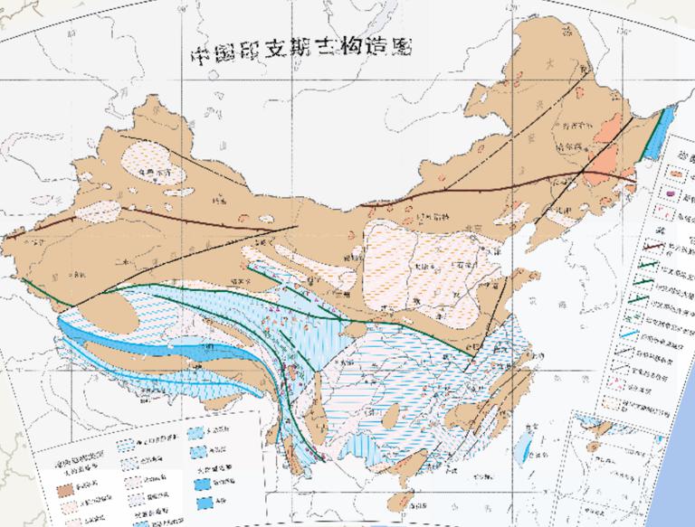 Chinese Indosinian tectonic map online
