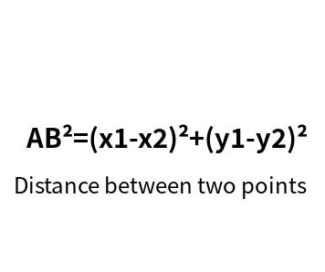 Distance calculation tool between two points (known two-point plane geometry)