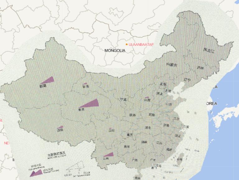 Online map of earthquake affected housing by province in China in 2016