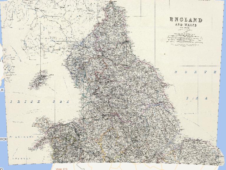 1869 England and Welsh online map