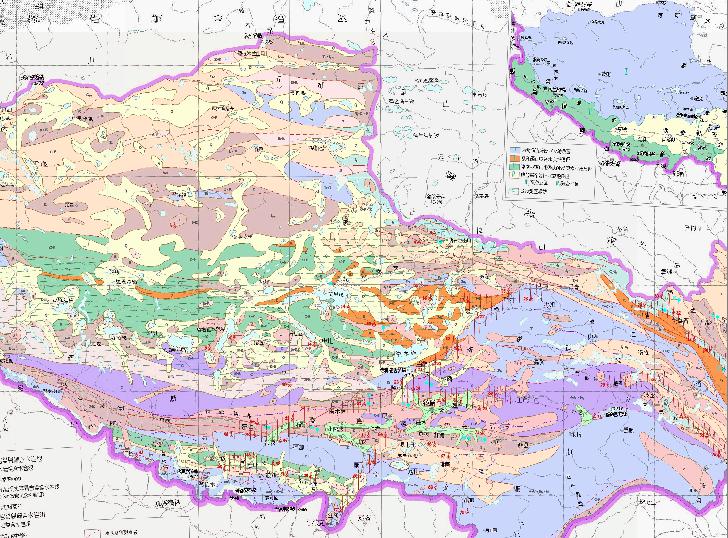 Hydrological geological map of Tibet autonomous region, China