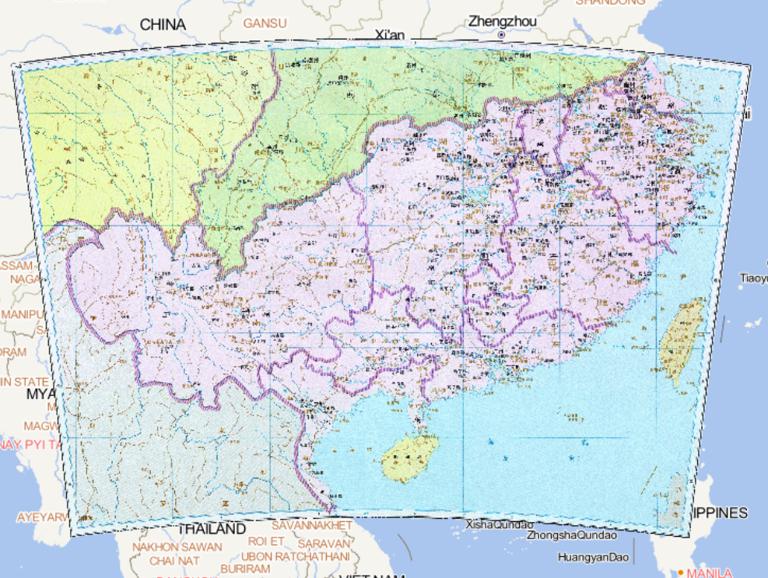 The Historical Map of Eastern Jin Dynasty in China