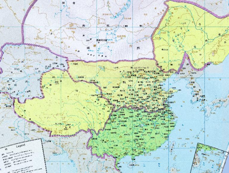 The Historical Maps of Qi and Wei Dynasties in China