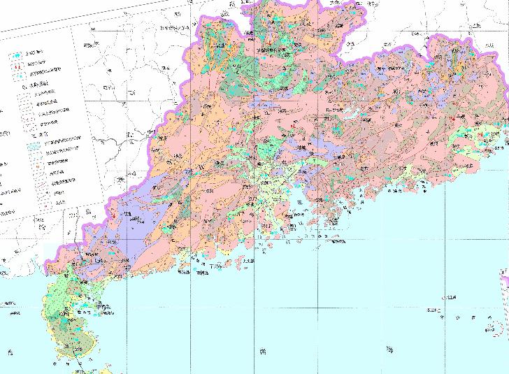 Hydrogeological map of Guangdong Province, China