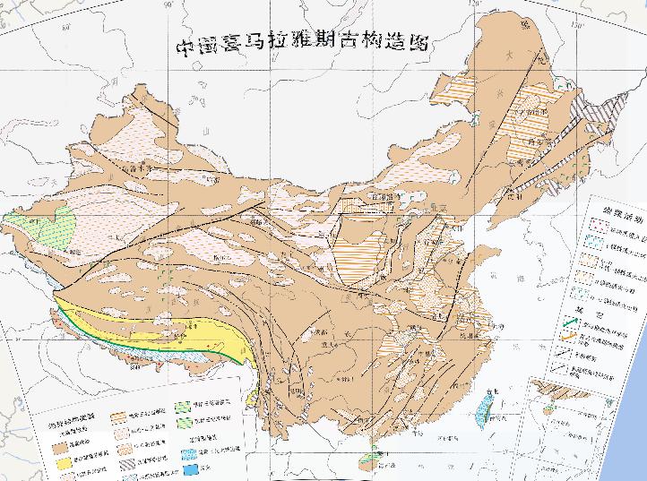 Chinese Himalayan tectonic map