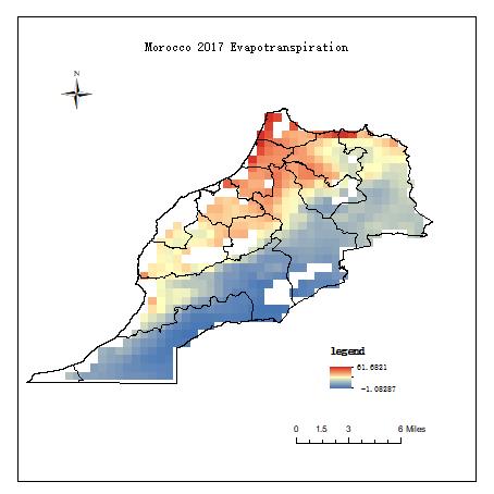 Morocco 2017 Evapotranspiration