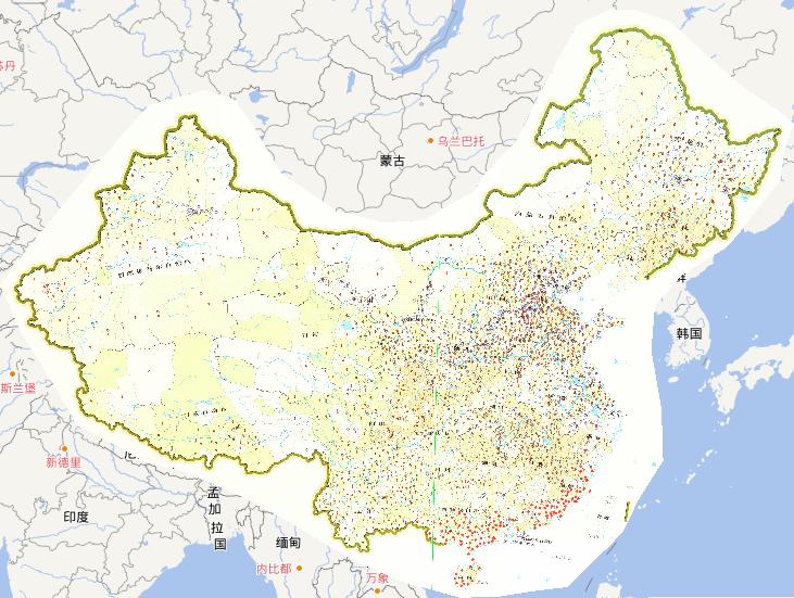 Online Map of Flood, Wind, Typhoon, Low Temperature and Snow Disasters in China (2010)
