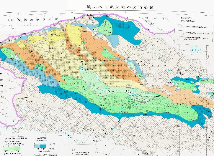 Hydrogeological map of the Qaidam Basin in China