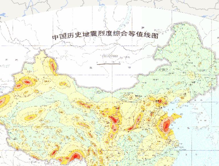 Online Map of Historical Seismic Intensity Isosurface in China