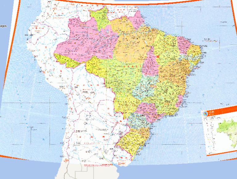 Online map of Brazil