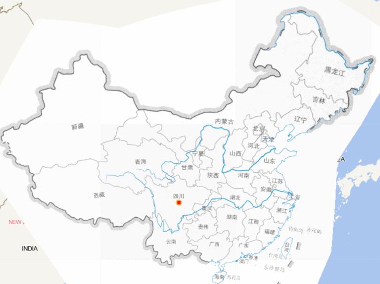Online map of the distribution of earthquake disasters in Lushan, Sichuan in 2013 in China