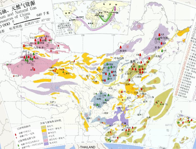 China's oil and natural gas resources (1: 32 million)